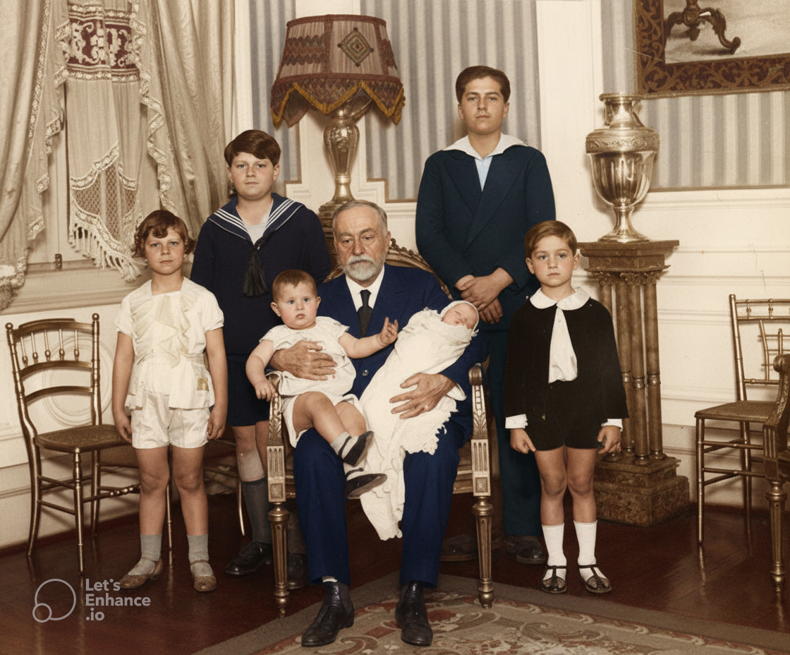 Foto restaurada e colorizada